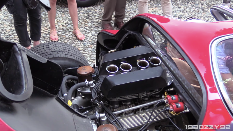 Illustration for article titled Listen To The Tiny 2.0-Liter V8 Howl From The Alfa Romeo 33 Stradale